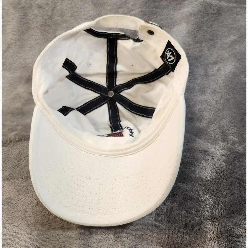 Barstool Sports Hat Mens White '47 Clean Up Dad Logo